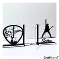 thumbnail image 2 of Craftnamesign Custom Electric Guitar Book Stoppers, Metal Bookends, Table Bookshelf Decor, 2 of 2