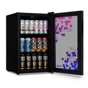 Newair Prismatic Series 85 Can Stainless Steel Door Beverage Refrigerators, Hexacolor