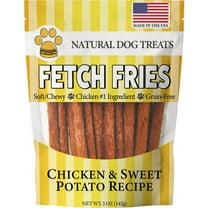 Fetch Fries Dog Treats - Chicken & Sweet Potato Recipe, Made in USA, Grain Free, Soft and Chewy (5 oz)