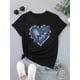 thumbnail image 2 of Chic Retro Cowboy Heart Print T-Shirt for Women - Casual Crew Neck, Short Sleeve Top, Perfect for Spring & Summer, Machine Washable, Western T Shirts, 2 of 7