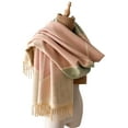thumbnail image 3 of Bohohavn Women’s Reversible Super Soft Scarf Shawl - Long Thick Winter Wrap with Tassels - Soft, Warm, Double‑Sided for Fall/Winter Style, 3 of 7