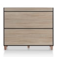 thumbnail image 4 of Carson 7-Shelf Wood Buffet with Bottle Rack, Natural Oak, 4 of 8