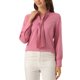 thumbnail image 4 of INSPIRAR CHIC Blusas de Manga Larga para Mujeres Chifón Plisado con Lazo Cuello Top Camisa M Rosa Polvoriento, 4 of 6