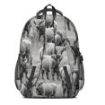 thumbnail image 3 of Highland Cow and Calf Print Backpack for School, Cute School Bag with Adjustable Shoulder Straps and Padded Back, 16.9"x12.6"x5.9", 3 of 5