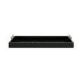thumbnail image 6 of Kate and Laurel Caspen Cut Out Pattern Decorative Rectangle Tray with Silver Metal Handles, 10 x 24, Black and Silver, Modern Glam Serving Tray with Handles for Living Room Decor, 6 of 9