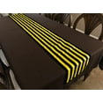 thumbnail image 2 of Cotton Print Table Runner 1 Inch Wide Stripes Yellow and Black, 2 of 3