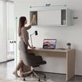 thumbnail image 6 of Note 32"W x 13" H Wall Cabinet with Sliding Doors , Wall Shelf, Storage Cabinet, Bedroom, Ohffice, Living Room, Garage White, 6 of 7