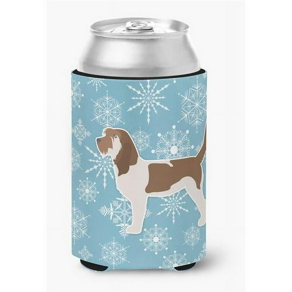 Caroline's Treasures BB3490CC Winter Snowflake Grand Basset Griffon Vendeen Can or Bottle Hugger, Can Hugger, multicolor