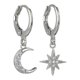 thumbnail image 2 of Sonducket 1 par de pendientes de luna y estrella, decoraciones colgantes, joyería brillante para niña, decoración de orejas, accesorio de moda Type3 NO3, 2 of 6