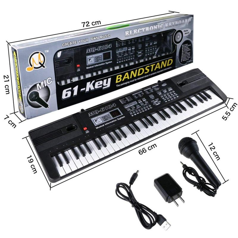 Piano Keyboard Music Digital Piano Electric Keyboards for kids Musical Instrument USB multi-function w/Microphone Weighted keys Birthday Christmas Festival Gift for children GIVISION