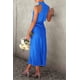 thumbnail image 3 of Vestido Maxi de Satén sin Mangas con Cuello Simulado para Mujer PRETTYGARDEN Talla S, 3 of 8