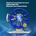 thumbnail image 3 of Metal Right Hand Flying Ice Fishing Reel Rock Fishing Hand Rod Front Wheel with One Click Release Switch,1 x Right Hand Flying Ice Fishing Reel,Blue & Silver, 3 of 6