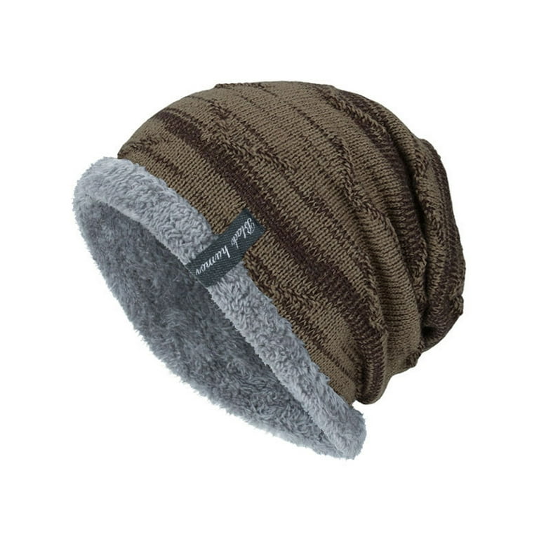 ZOELNIC Men's Thermal Fleece Lined Knit Wool Beanie Soft Hat