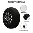 thumbnail image 2 of Salouo Big Bass Fish Print Spare Tire Cover 14-17 inch Spare Tire Protector Universal Tough Tire Wheel Cover for Trailer SUV and Truck-14 inch, 2 of 6