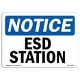 thumbnail image 1 of SignMission OS-NS-A-1218-L-12174 12 x 18 in. OSHA Notice Sign - ESD Station, 1 of 1