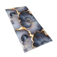 thumbnail image 3 of Polyester Long Towel Multi-Size Water Absorption Good Bright Fluffy Soft For Bathroom Swimming Pool Beach Outdoor Travel Dark Grey And White Gold Marble, 3 of 8