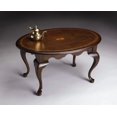 thumbnail image 4 of HomeRoots 389920 Traditional Traditional Cherry Oval Coffee Table, Dark Brown, 4 of 4