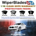 thumbnail image 2 of 2016 BMW 750i Beam Wiper Blades Wipers w/1yr Warranty (Set of 2) (WiperBladesUSA), 2 of 5