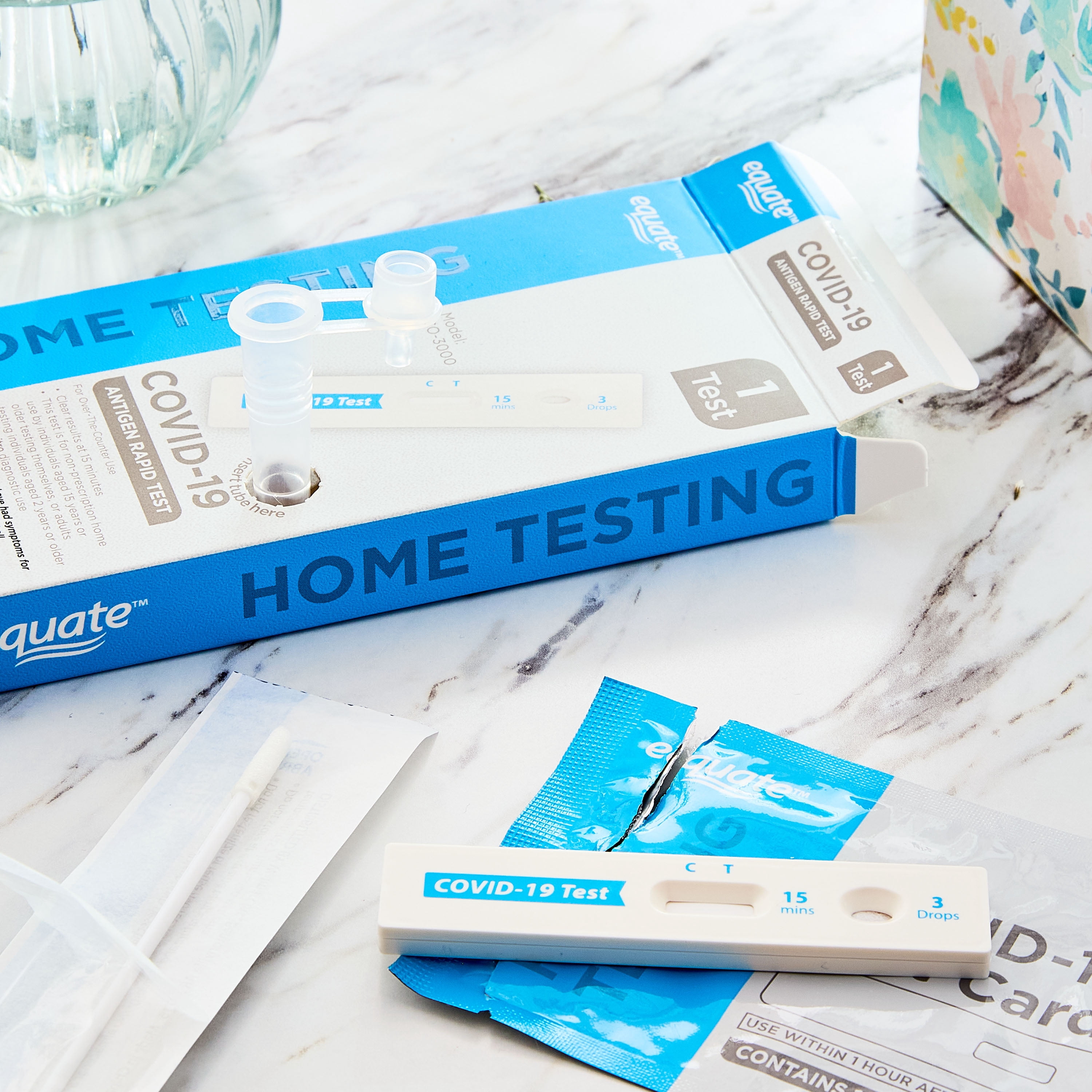 Equate COVID-19 Antigen Rapid at Home Test Kit, Results in 15 Minutes, 1 Count