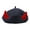 Black red horn, variant on Giaone Fashion Devil Horn Beret Hat Woolen Painter Hat Women Party Headwear