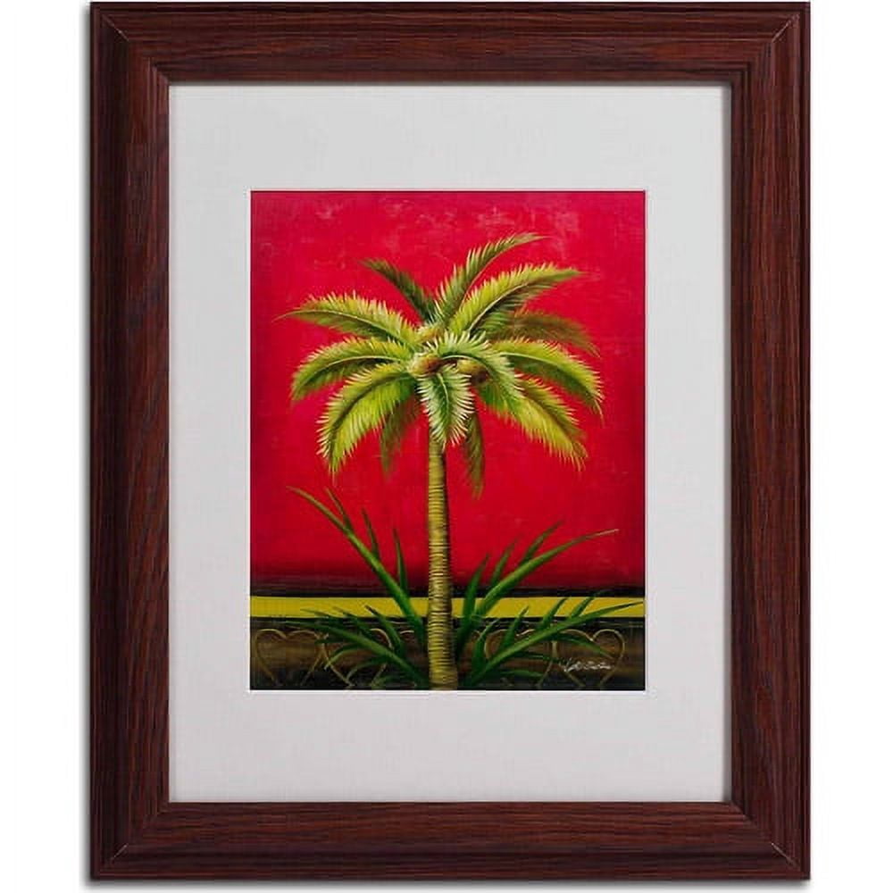 Trademark Fine Art "Tropical Palm I" Canvas Art by Victor Giton, Wood Frame