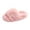 Pink, variant on Kids Fluffy Slide Sandals Wide Fuzzy Strap Slippers Thick Platform Sole Comfortable Open Toe House Shoes Non Indoor Outdoor Footwear for Girls Boys