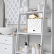 thumbnail image 3 of Soporte para tampones Jorkol para decoración de baño con tapa y cajón, color blanco, 3 of 7