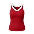 thumbnail image 5 of RUTAYY Women's Tank Tops Summer Ribbed Knit Camisole Sleeveless Tops V-Neck Solid Color Casual Daily Wear Travel Elegant Vest, 5 of 5