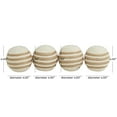 thumbnail image 3 of DecMode White 4" Handmade Decorative Ball Jute Orbs & Vase Filler (4 Count), 3 of 7