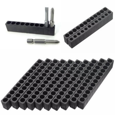 

10pcs/Set 12-Holes Hex Shank Storage Screwdriver Head Bit Holder Tools Supplies
