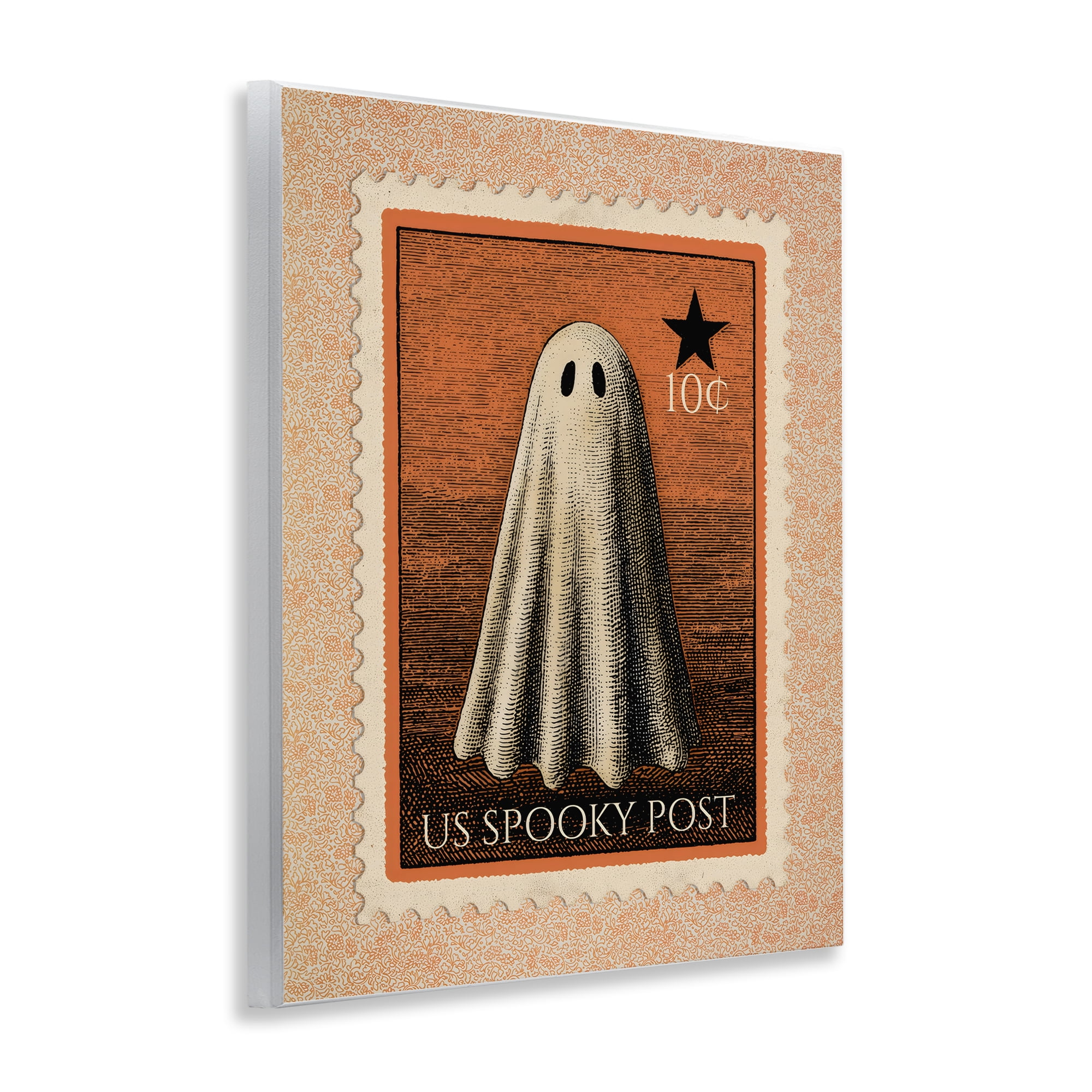 Vintage Ghost Stamp Wall Plaque Art, design by Arlington Prints