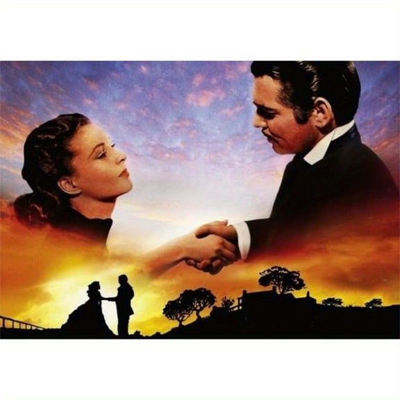 Adult DIY 5D Diamond Painting Kit, Gone with the Wind Series Art Round Diamond, Full Diamond Diamond Embroidery Kit, Mosaic Cross Stitch Craft Home Wall Decoration