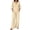 Khaki, variant on Women's 2-Piece Pants Set V-Neck 3/4 Sleeve High Waist Wide Leg Cloud Cotton Casual Lounge Outfit S-XXXL
