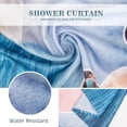 thumbnail image 2 of Stall Small Shower Curtain - Funny Cute Cool Ocean Cat with Weird Adults Beach UFO Fun Narrow Half Fabric Cloth Shower Curtain Set for Bathroom Decor Accessories Bath Curtain, 36"x72", 2 of 5