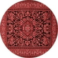 thumbnail image 1 of Ahgly Company Indoor Round Medallion Red Traditional Area Rugs, 8' Round, 1 of 4