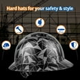 thumbnail image 2 of Full Brim Hard Hat - OSHA Safety Helmet Durable Lightweight Carbon Fiber Hard Hat, 6-Point Ratchet Suspension Protective Gear for Men and Women, 2 of 5