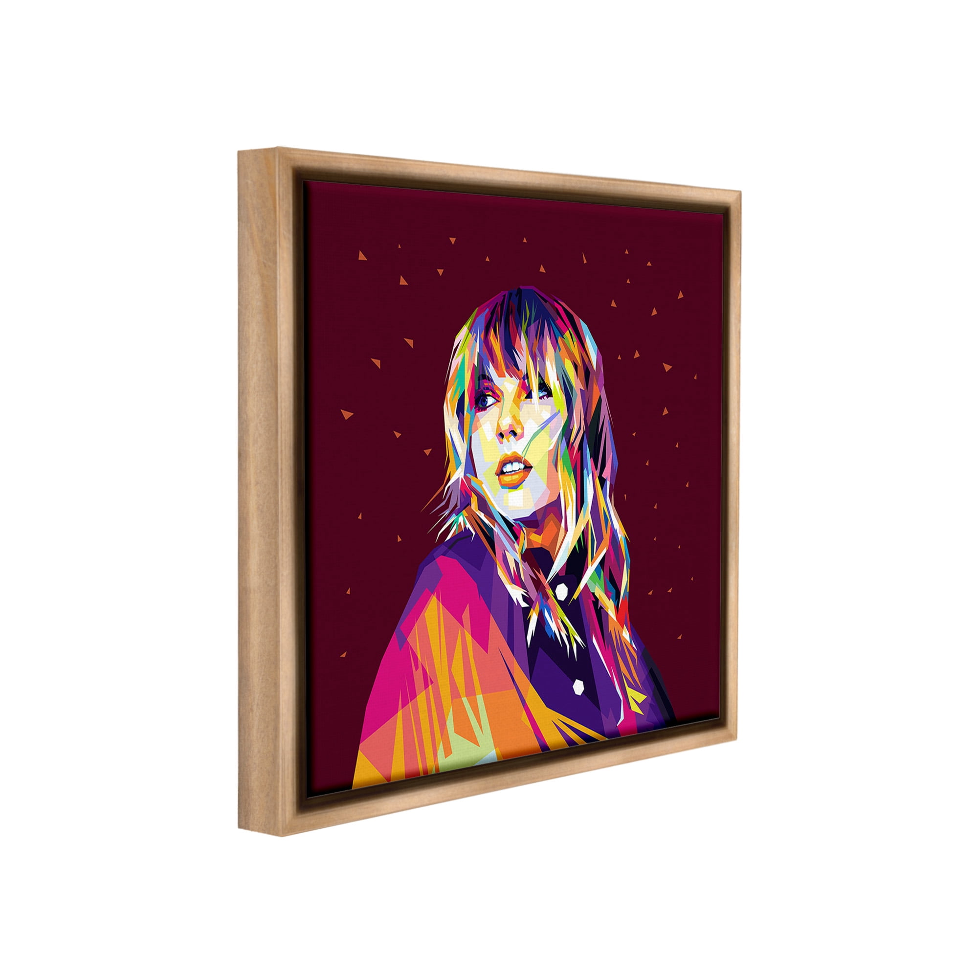 Stupell Industries Modern Hue Taylor Abstract Painting Brown Floater Framed Canvas Art Print Wall Art, 18 x 18