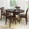 thumbnail image 2 of CorLiving Dillon Compact 5-Piece Cappuccino Wood and Veneer Dining Table Set for 4- Versatile Kitchen & Dining Room Table and Chairs, Perfect Small Table and Chair Set for 4 People, 2 of 12