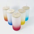 thumbnail image 2 of 16oz Sublimation blank glass Jar Cans ombre gradient Tumblers (Includes Bamboo Lid  Straw), 2 of 7