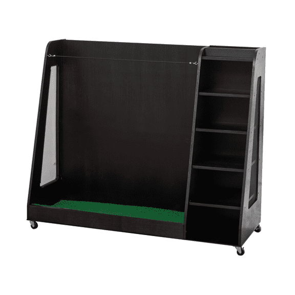 Black Wooden Golf Bag Storage Rack