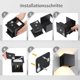 thumbnail image 5 of Lámpara de pared LED GHB 7W Lámpara de pared con diseño de ángulo de haz ajustable Lámpara de pared LED resistente al agua IP 65 2700K blanco cálido negro [clase energética A +] Adepaton LL-0151, 5 of 7