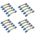 thumbnail image 1 of Terminal Block Blue Terminal Bus Bar 10 Positions Screw Brass Terminal Grounding Strip Bus Bar Block Pack of 20, 1 of 4