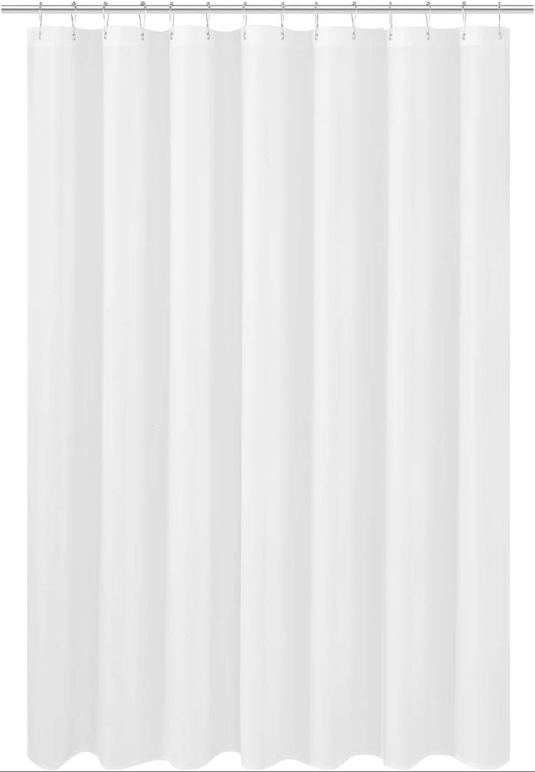 Fabric Shower Curtain Liner Wide and Long 78 x 78 inches, Hotel Quality