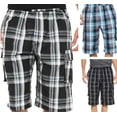 thumbnail image 2 of Bermuda Short Largo Para Hombre Cuadros Unitalla Con Resorte, 2 of 8