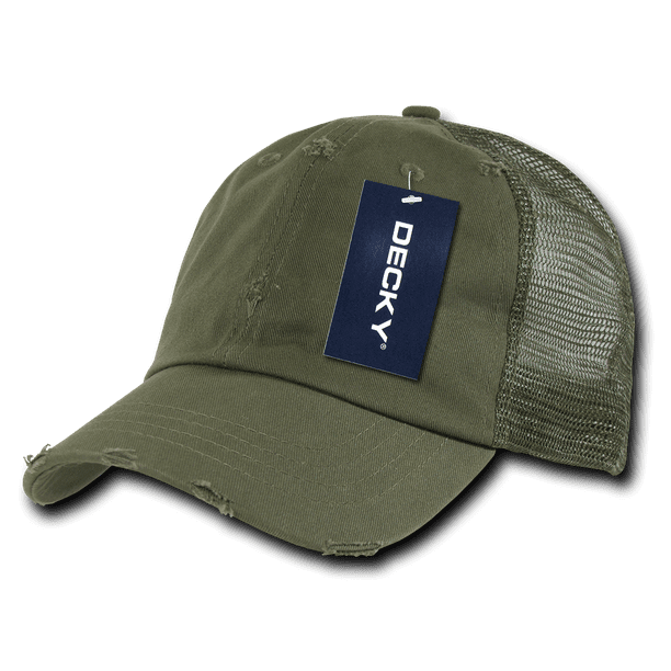 Decky Vintage Mesh Washed Cotton Snapback Trucker Cap Caps Hat Hats For Men Women Olive Walmart Com
