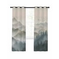thumbnail image 7 of Mountains Blackout Curtains for Bedroom, Farmhouse Forest Nature Trees Landscape Thermal Insulated Kitchen Drapes with Grommets, Light Blocking Window Treatment, 2 Panels 52" x 84", 7 of 7