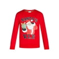 thumbnail image 5 of Holiday Time Men's & Big Men's Christmas Santa VIP Lightup Crewneck Fleece Sweatshirt, Sizes XS-3XL, 5 of 5