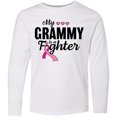thumbnail image 3 of Inktastic Breast Cancer Awareness My Grammy is a Fighter Long Sleeve Youth T-Shirt, 3 of 5
