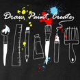 thumbnail image 3 of CafePress - Draw Paint Create (Color) Long Sleeve Dark T Shirt - Long Sleeve Dark T-Shirt, 3 of 4