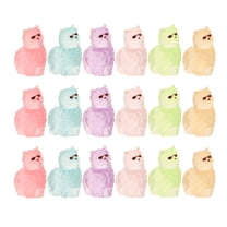LABELEPH 18Pcs Miniature Alpaca Figurines Glow in The Dark Resin Craft Decorations for Home, Office, Garden, and